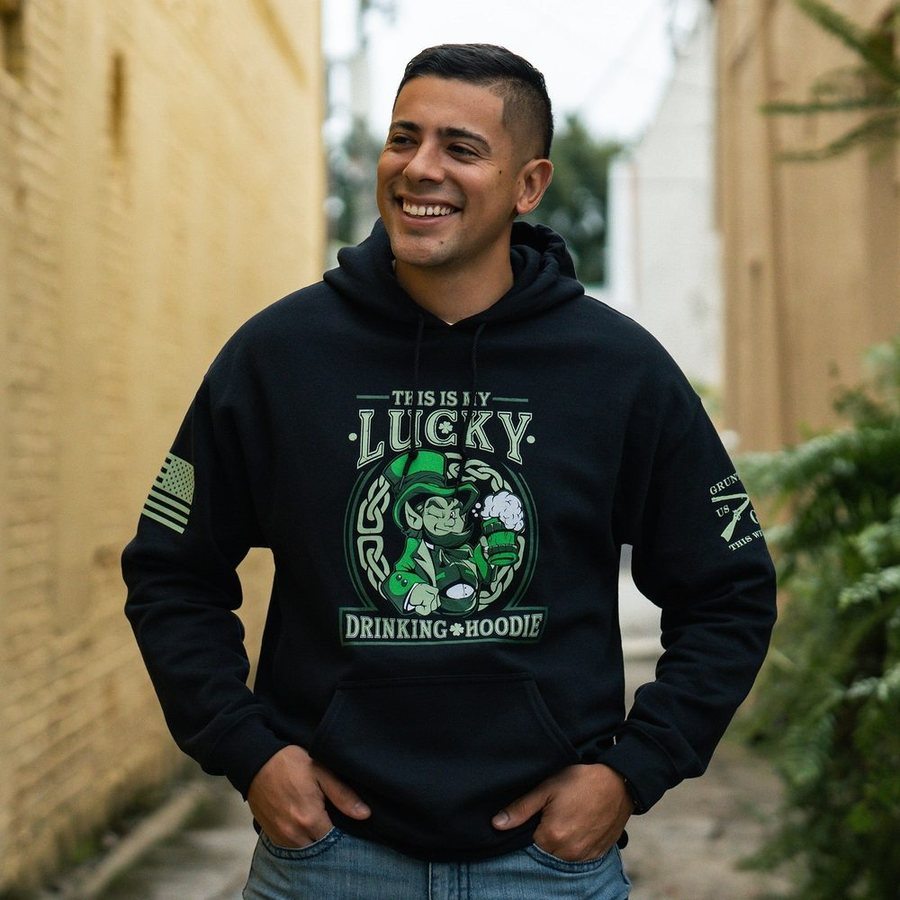 Lucky Drinking Hoodie - Black