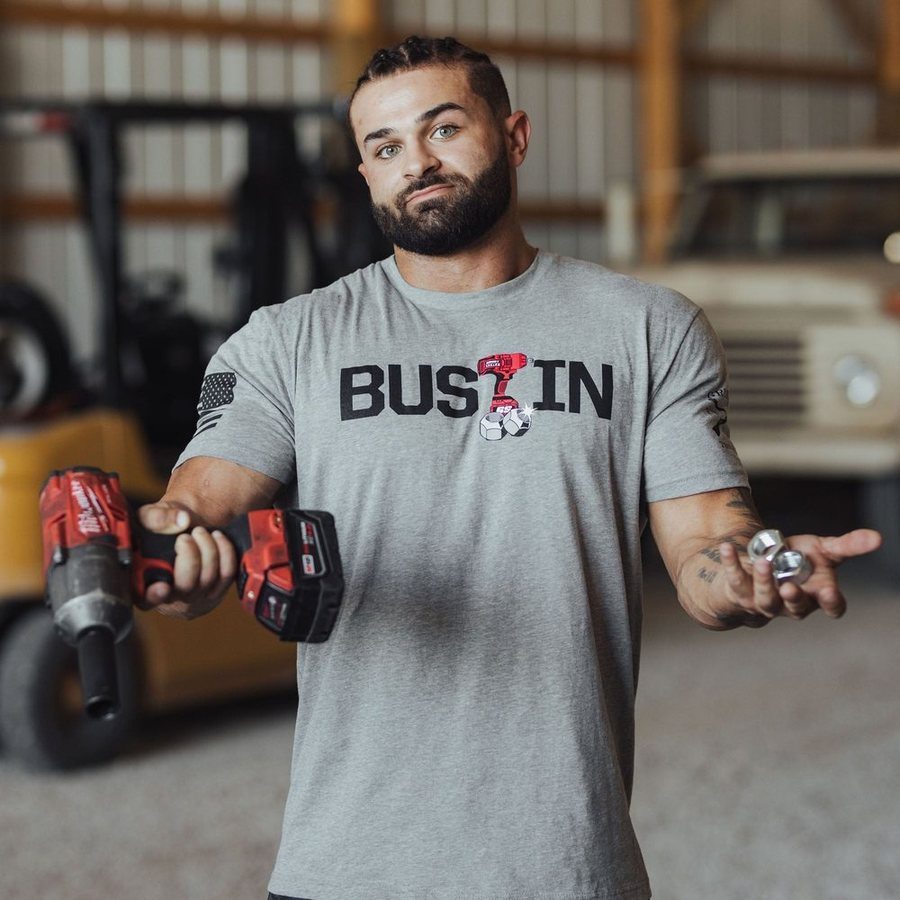 Bustin Lugs T-Shirt - Dark Heather Gray