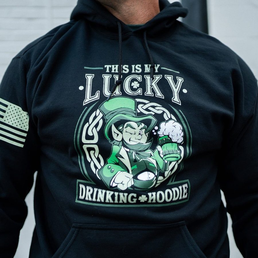 Lucky Drinking Hoodie - Black