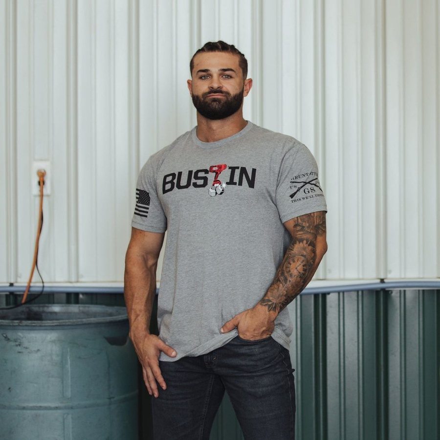 Bustin Lugs T-Shirt - Dark Heather Gray