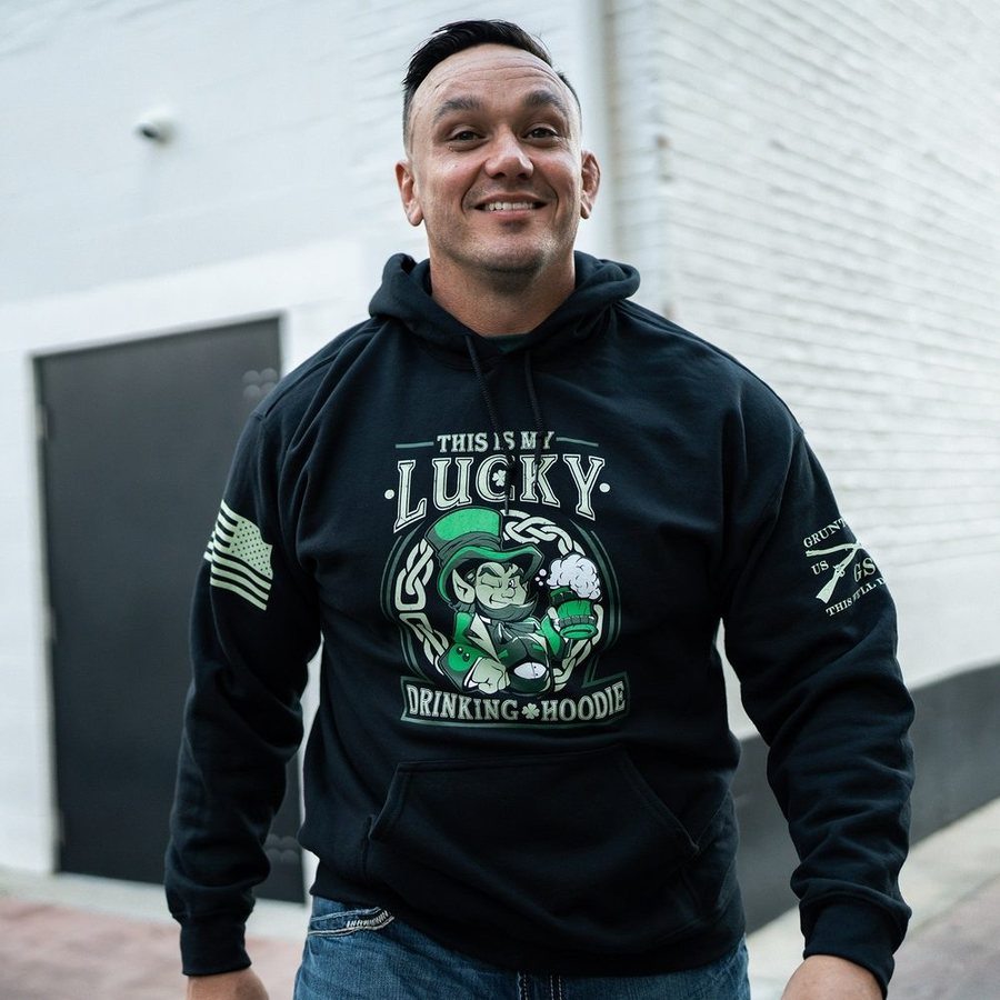 Lucky Drinking Hoodie - Black