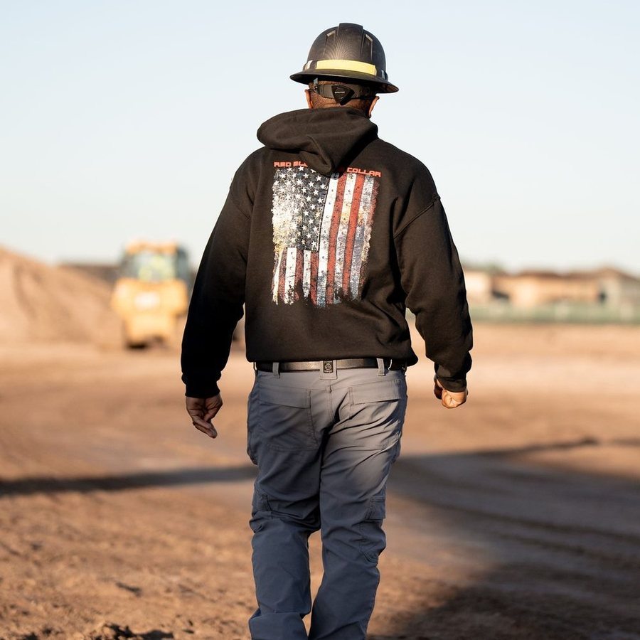 Red Blood Blue Collar® Hoodie - Black