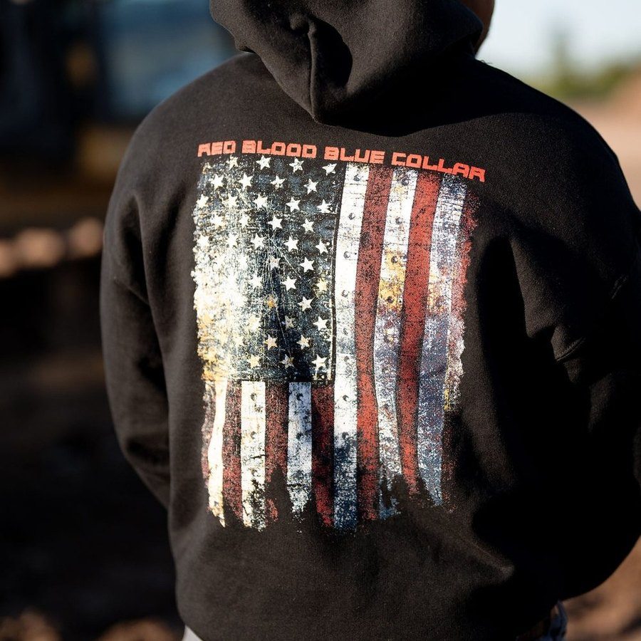 Red Blood Blue Collar® Hoodie - Black