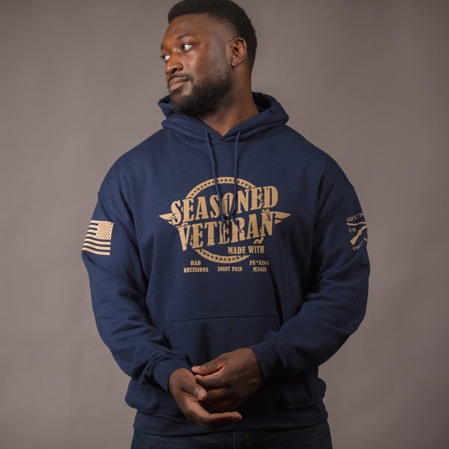 Seasoned Veteran Hoodie - Navy