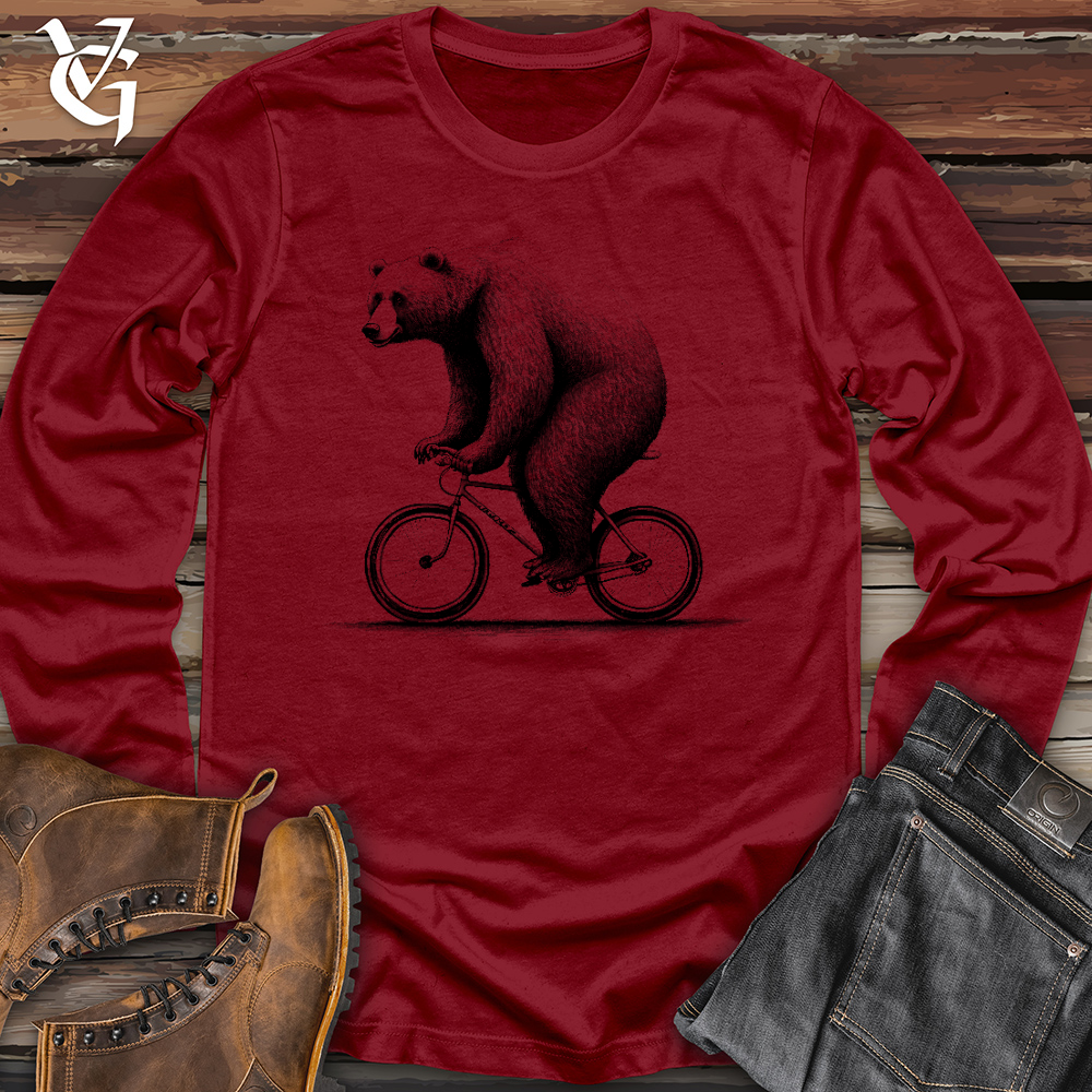 Bear Riding Bike Long Sleeve