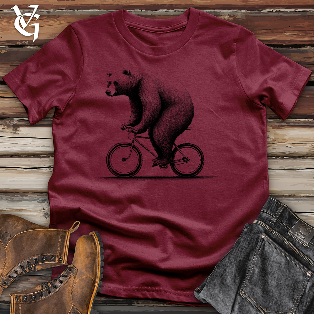 Bear Riding Bike Cotton Tee