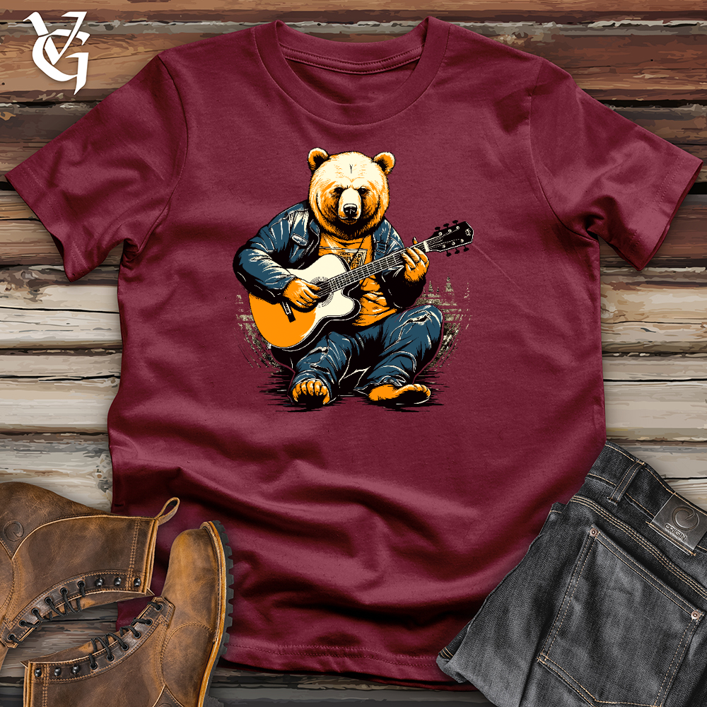 Bear Play Guiter Cotton Tee