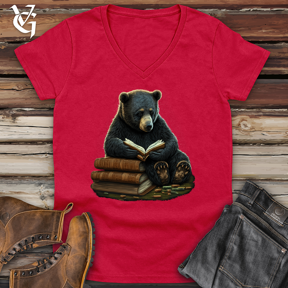 Studious Bear Softstyle V-Neck