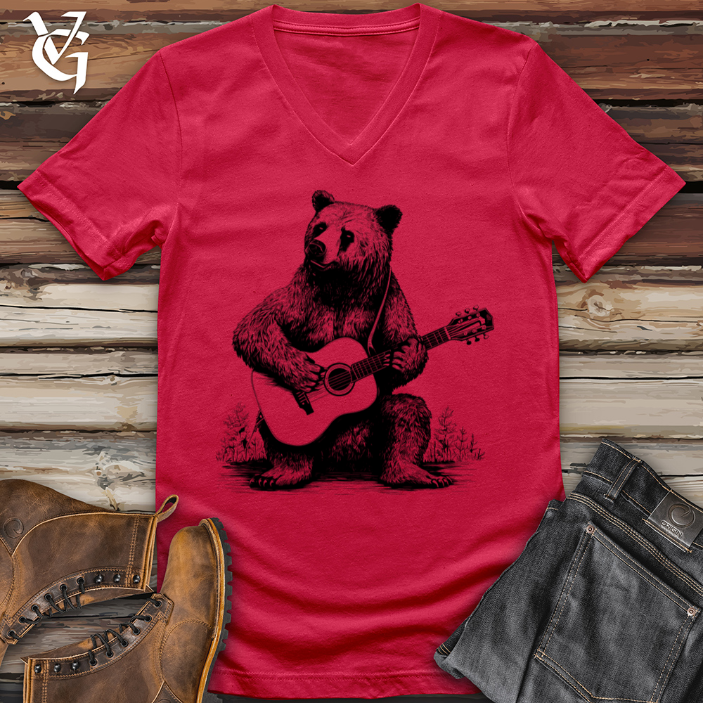 Bear Guitarist V-Neck