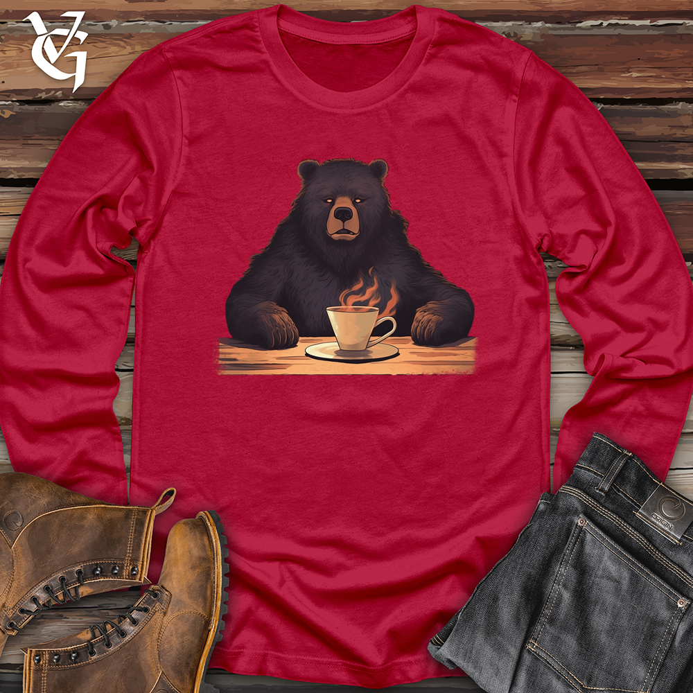 Bear Coffee Cloud Softstyle Long Sleeve