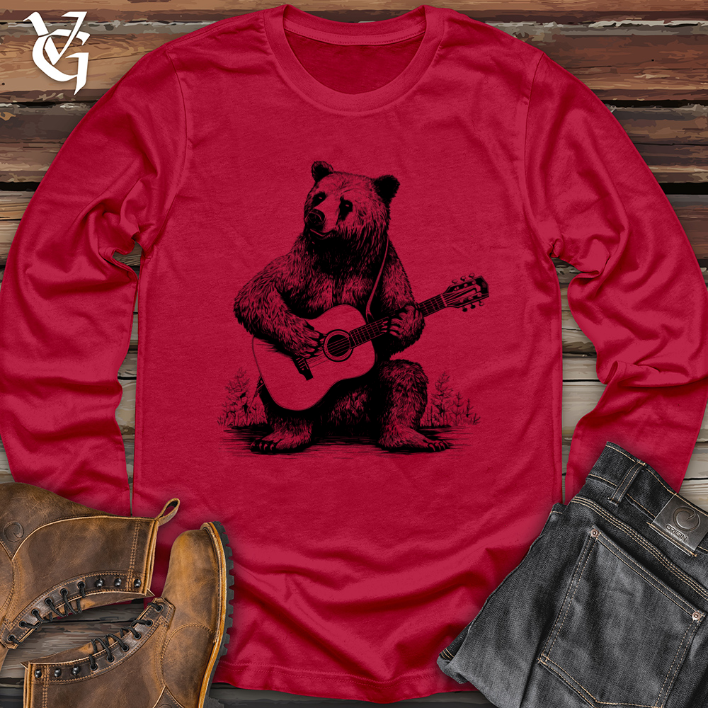 Bear Guitarist Softstyle Long Sleeve