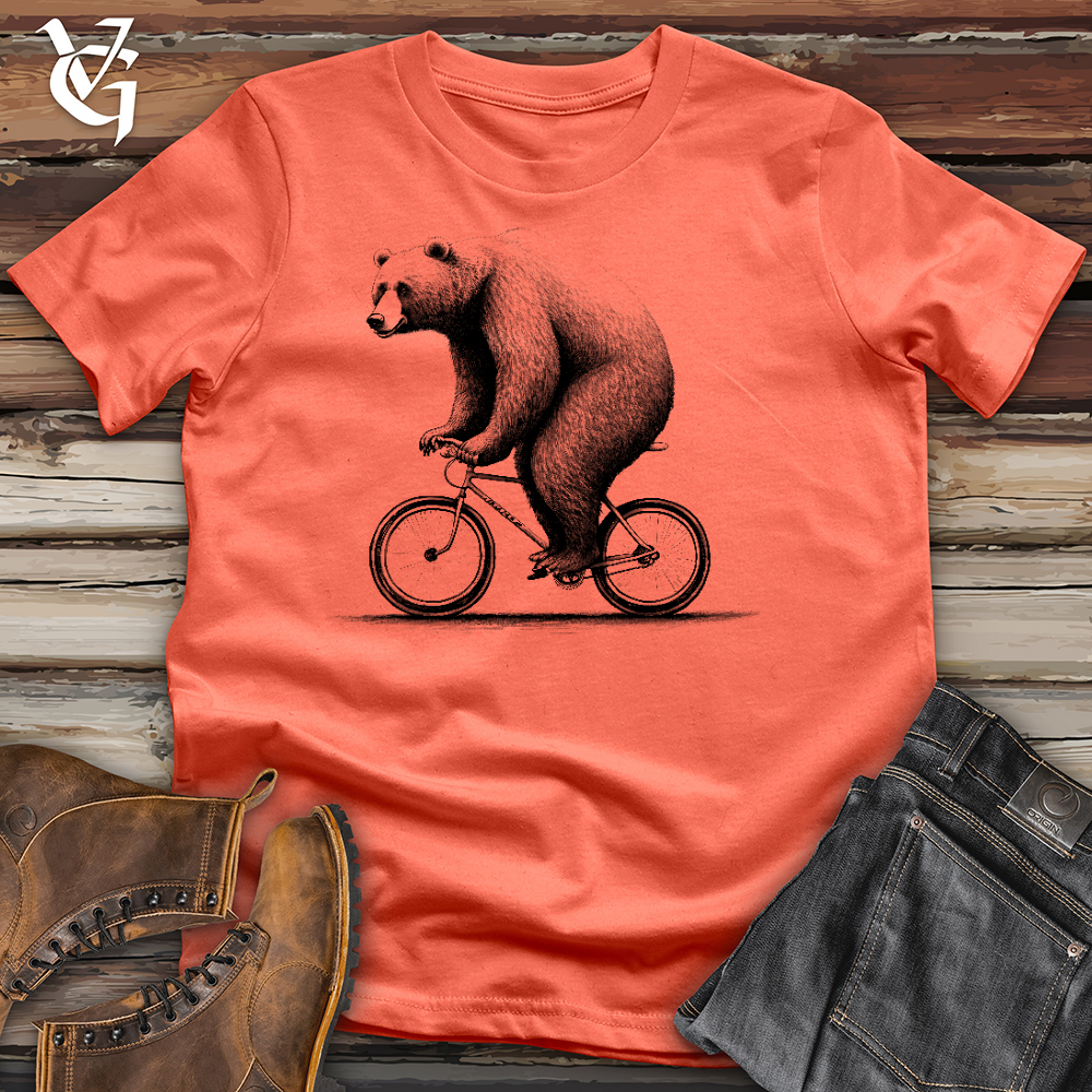 Bear Riding Bike Cotton Tee