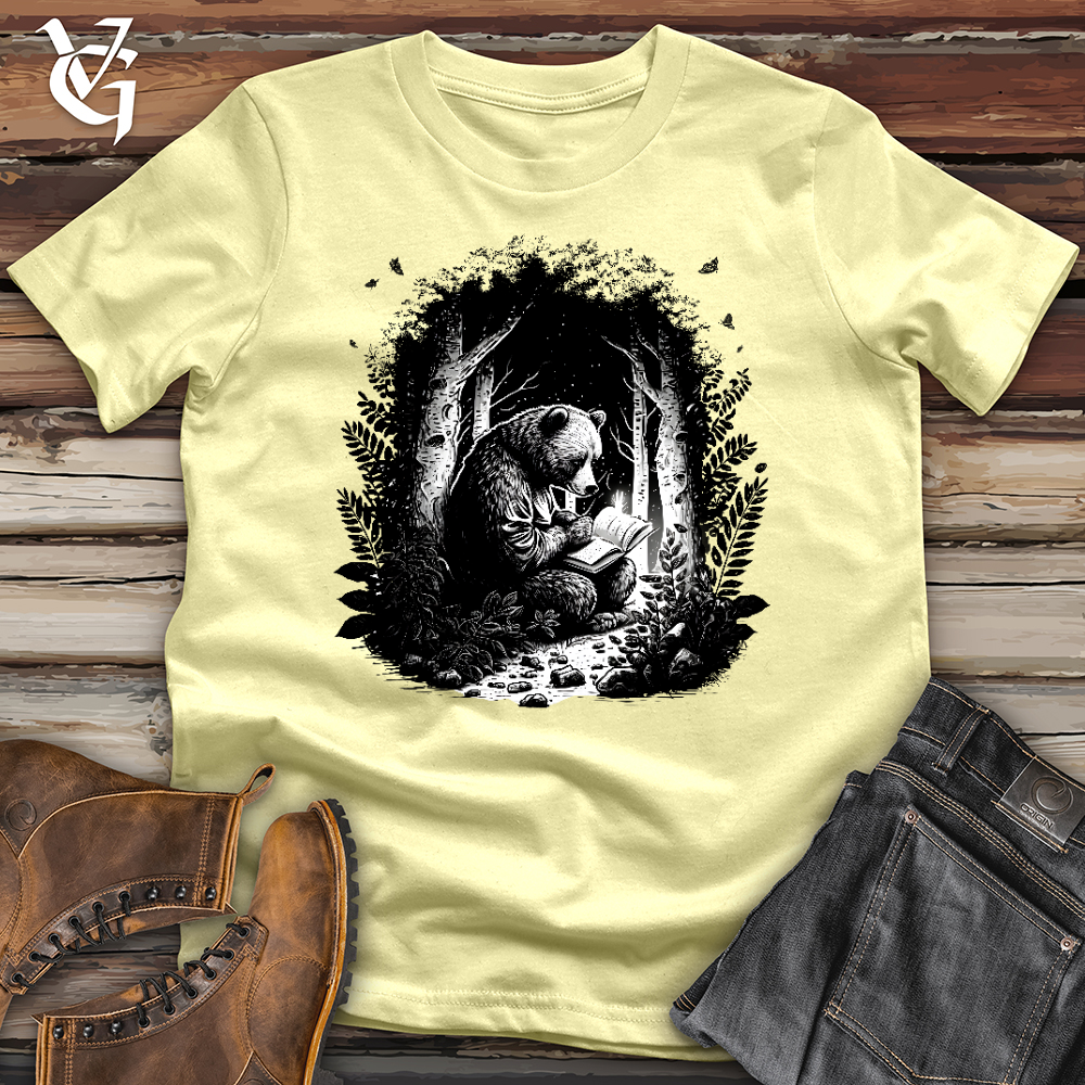 Bear Reading Book in Forest Softstyle Tee