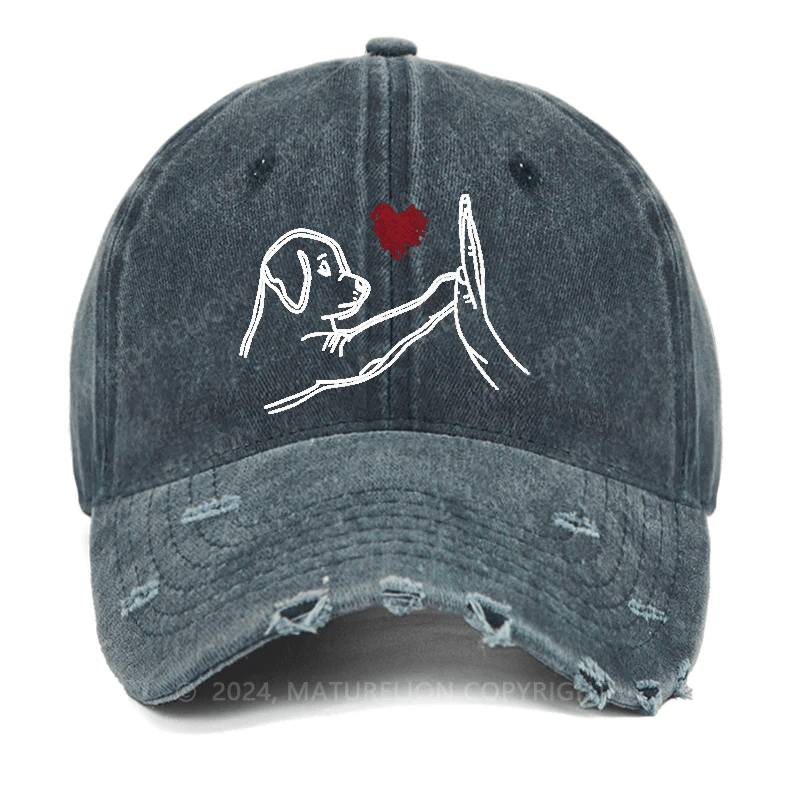 Dog Fist Bump Funny Print Cap (Free Customization)