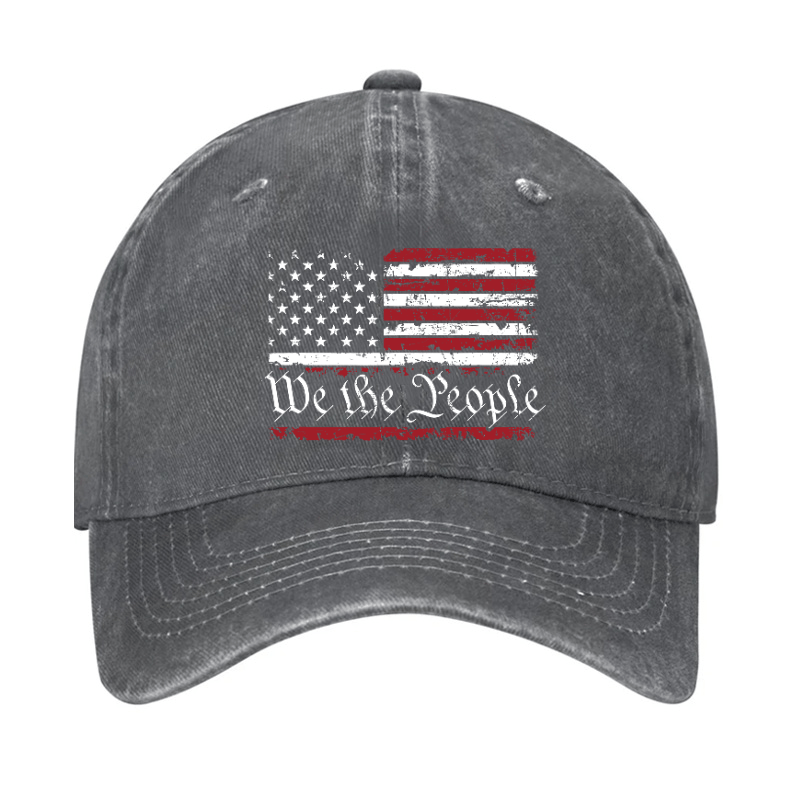 We The People American Flag Cap (Free Customization)