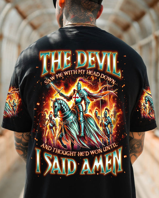 The Devil Saw Me With My Head Down Men's All Over Print Shirt - Tlno1907243