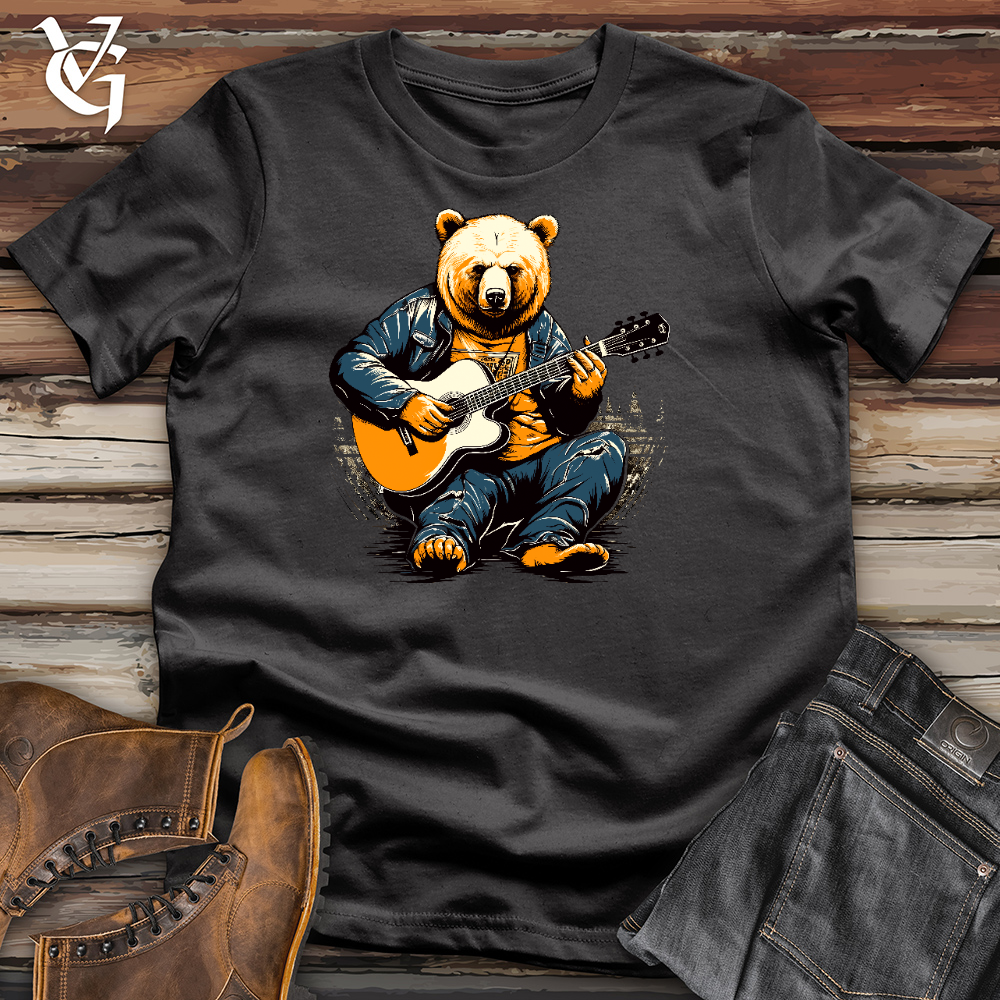 Bear Play Guiter Cotton Tee