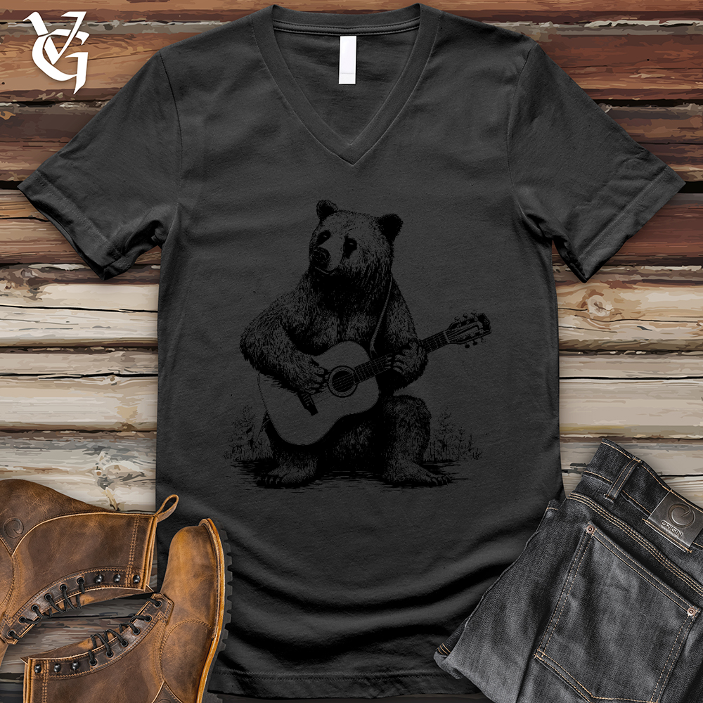 Bear Guitarist V-Neck Tee