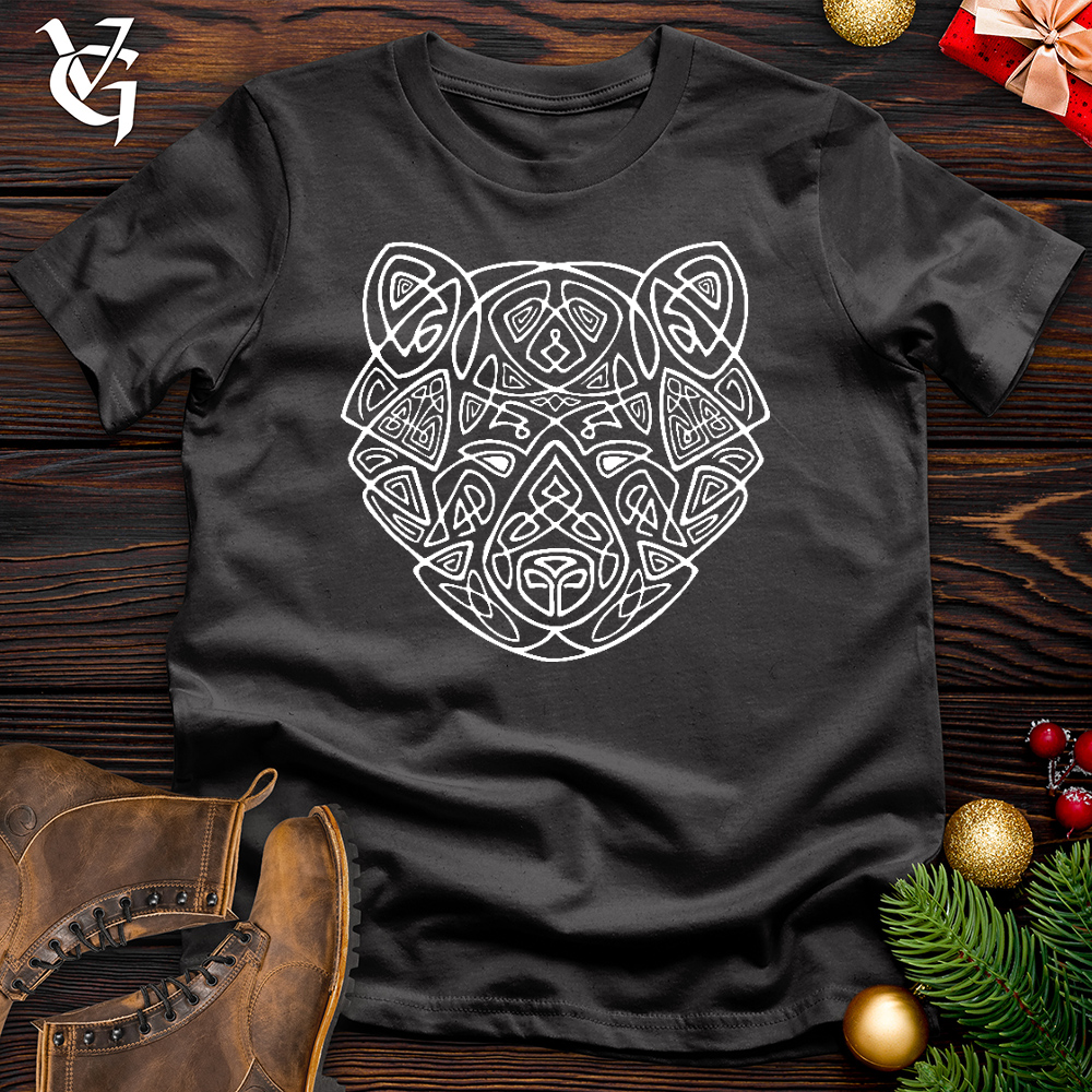 Bear Head Celtic Style Cotton Tee