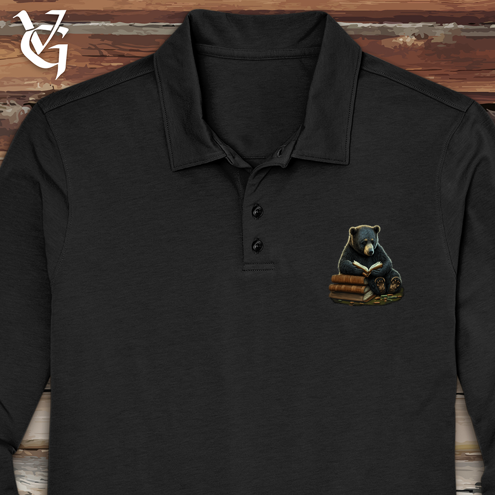 Studious Bear Long Sleeve Polo