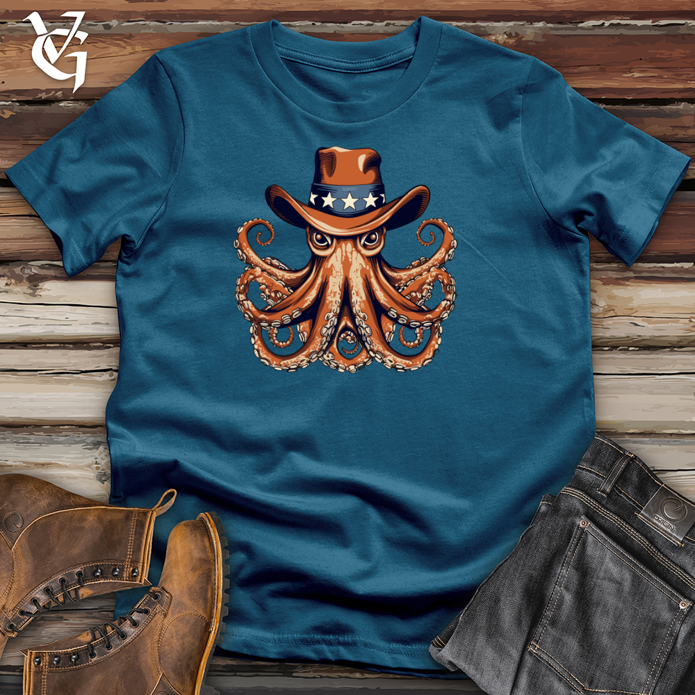 Vintage Cowboy Octopus Cotton Tee