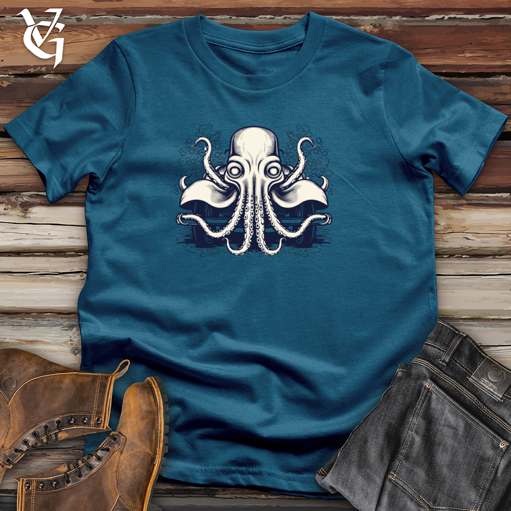 Vintage Car Formed Octopus 01 Cotton Tee