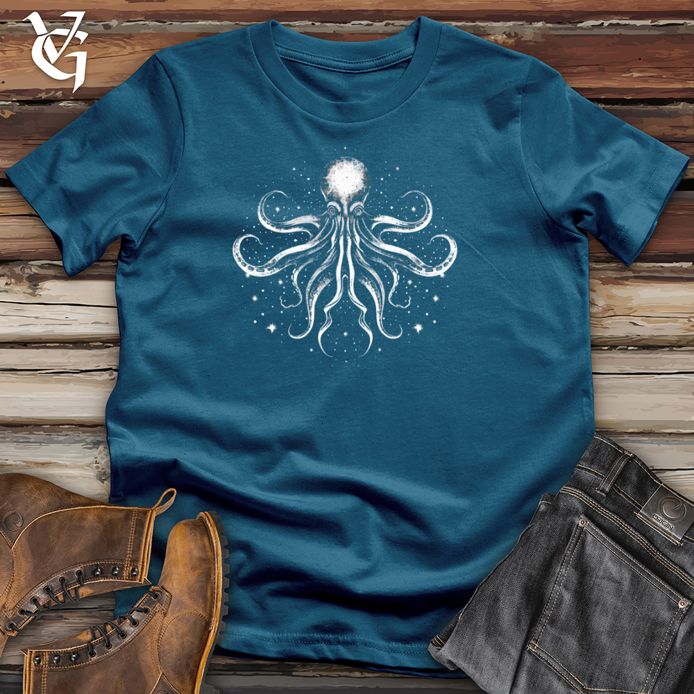 Cosmic Winged Octopus Navigator Cotton Tee