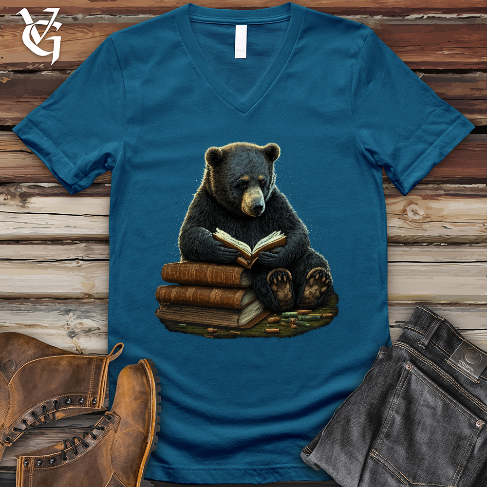 Studious Bear V- Neck Tee