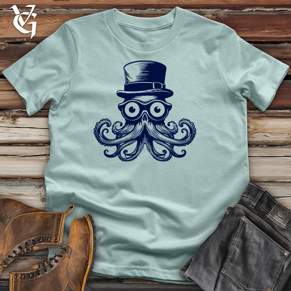 Steampunk Cephalopod Elegance Cotton Tee