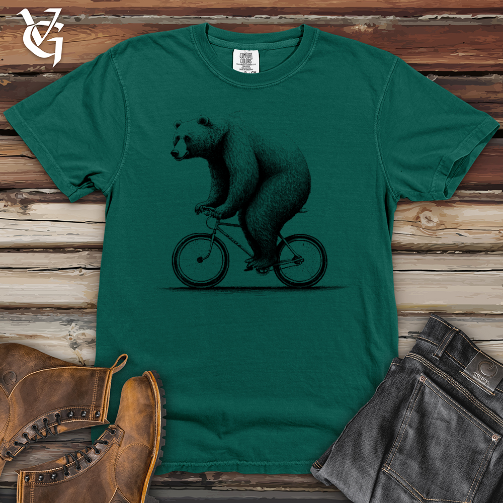 Bear Riding Bike Heavy Cotton Comfort Colors Tee