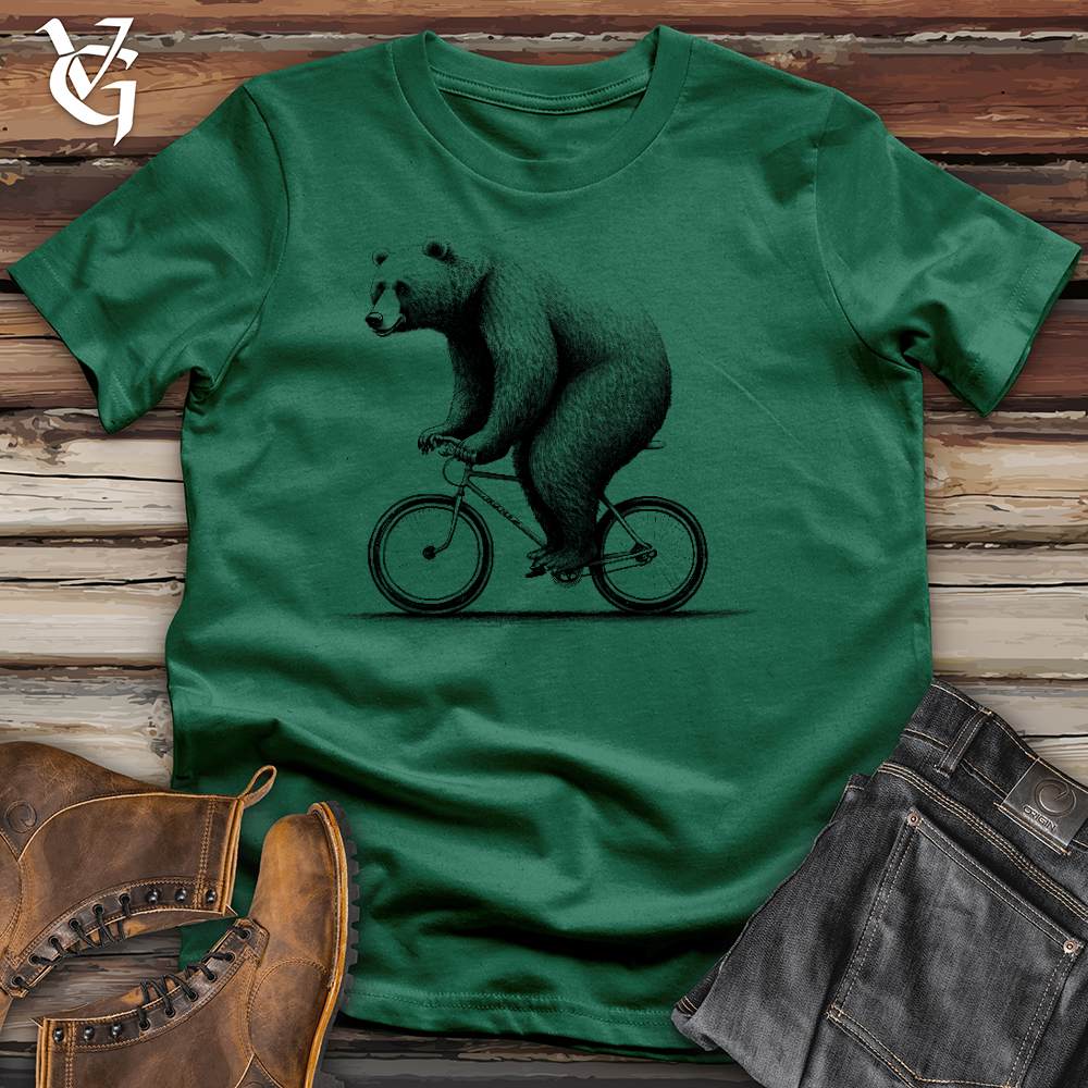 Bear Riding Bike Cotton Tee