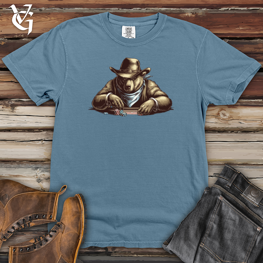 Bear With Poker Heavy Cotton Comfort Colors Tee