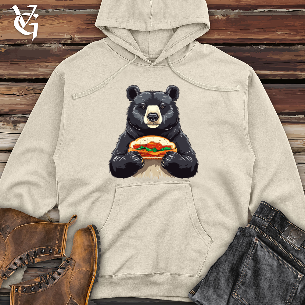 Black Bear with Hoagie Midweight Hooded Sweatshirt