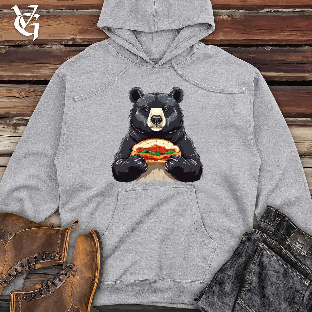 Black Bear with Hoagie Midweight Hooded Sweatshirt