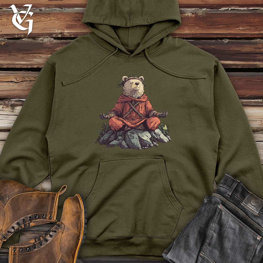 Bear Viking Meditation Midweight Hooded Sweatshirt