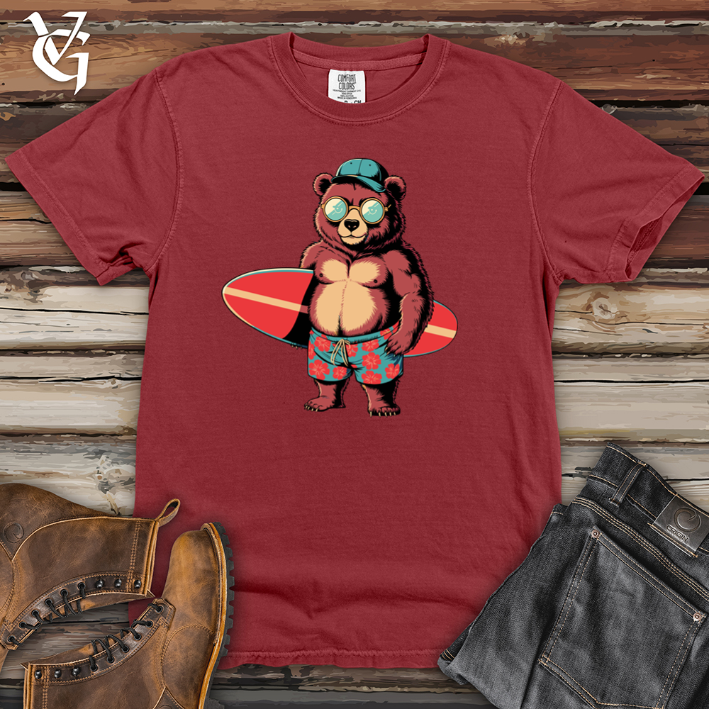 Bear With Surfboard Heavy Cotton Comfort Colors Tee