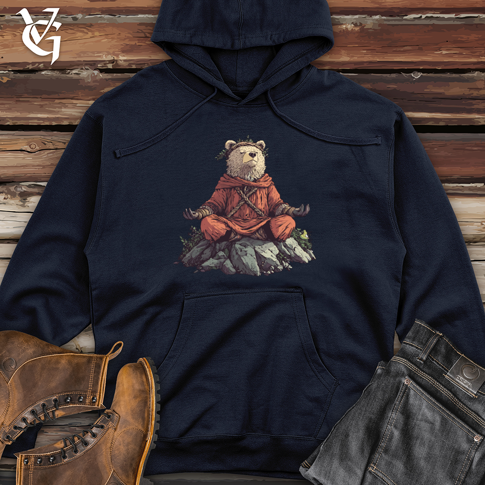 Bear Viking Meditation Midweight Hooded Sweatshirt