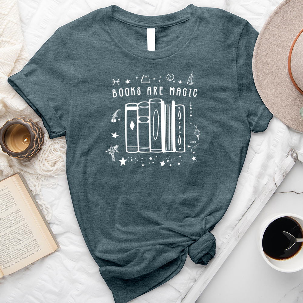 books are magic full unisex tee