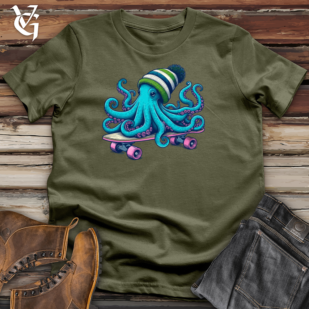 Blue Octopus Cotton Tee