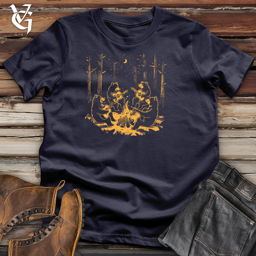 Bear Guitarist Campfire Cotton Tee