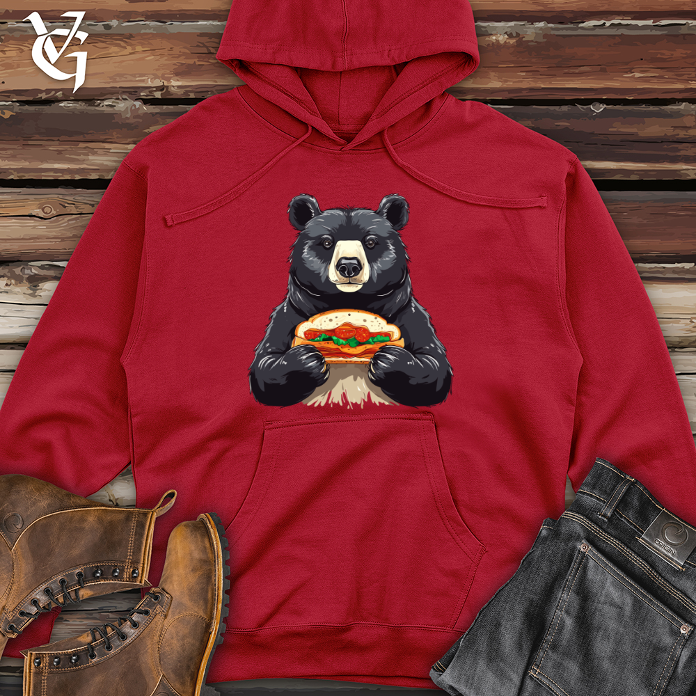 Black Bear with Hoagie Midweight Hooded Sweatshirt