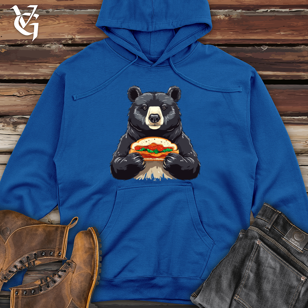 Black Bear with Hoagie Midweight Hooded Sweatshirt