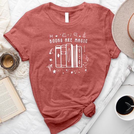 books are magic full unisex tee