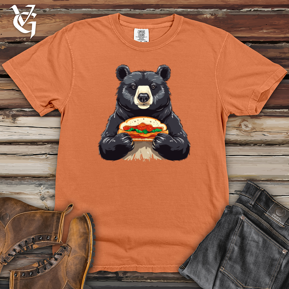 Black Bear with Hoagie Heavy Cotton Comfort Colors Tee