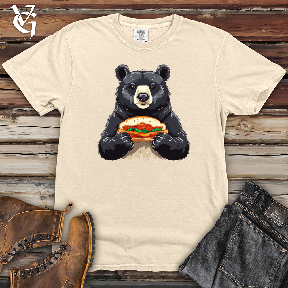 Black Bear with Hoagie Heavy Cotton Comfort Colors Tee