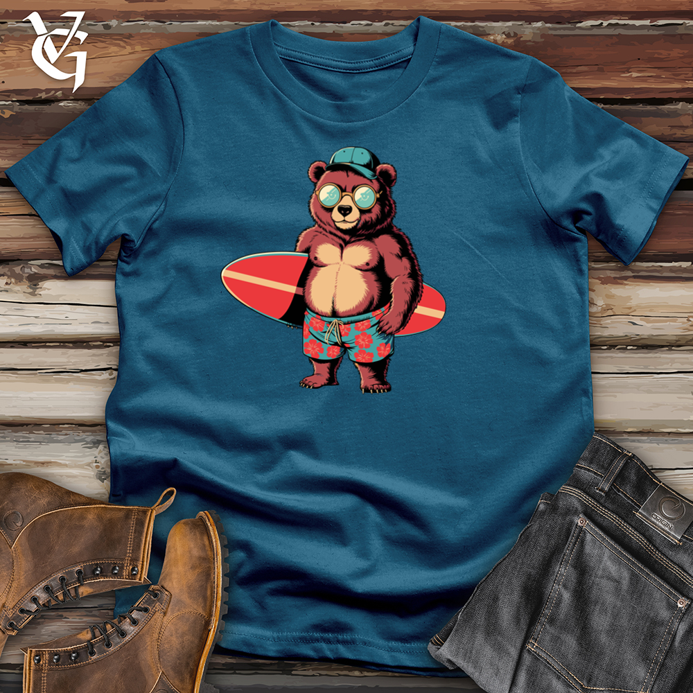 Bear With Surfboard Cotton Tee