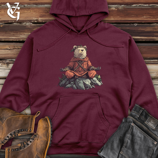 Bear Viking Meditation Midweight Hooded Sweatshirt