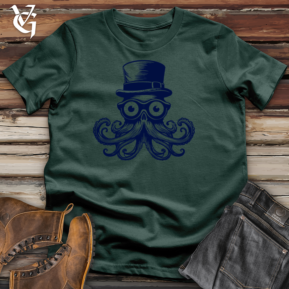 Steampunk Cephalopod Elegance Cotton Tee