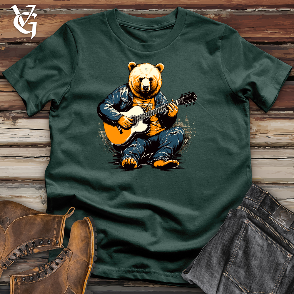 Bear Play Guiter Cotton Tee