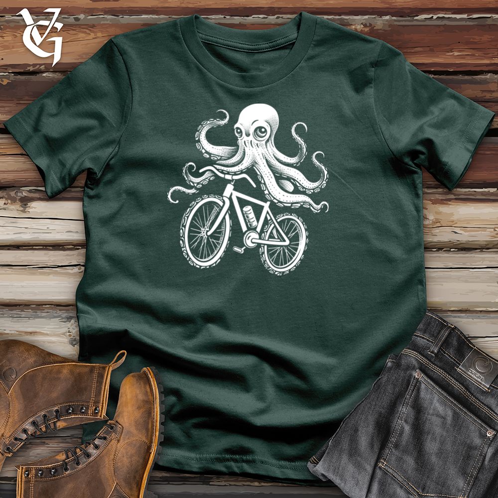 Cycling Cephalopod Journey Cotton Tee